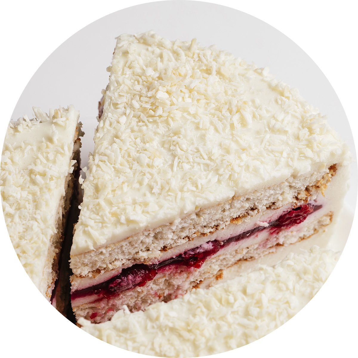Вишневый торт с кокосом