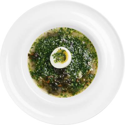 Борщ зелёный с яйцом